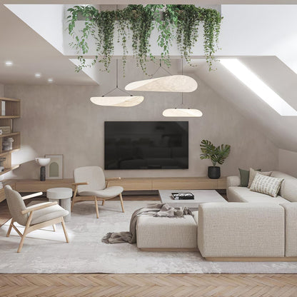 Nordic Silk Cloud Pendant Lamp | Dimmable, Adjustable Height & Ideal for Modern Indoor Decor | Wabi-sabi Style