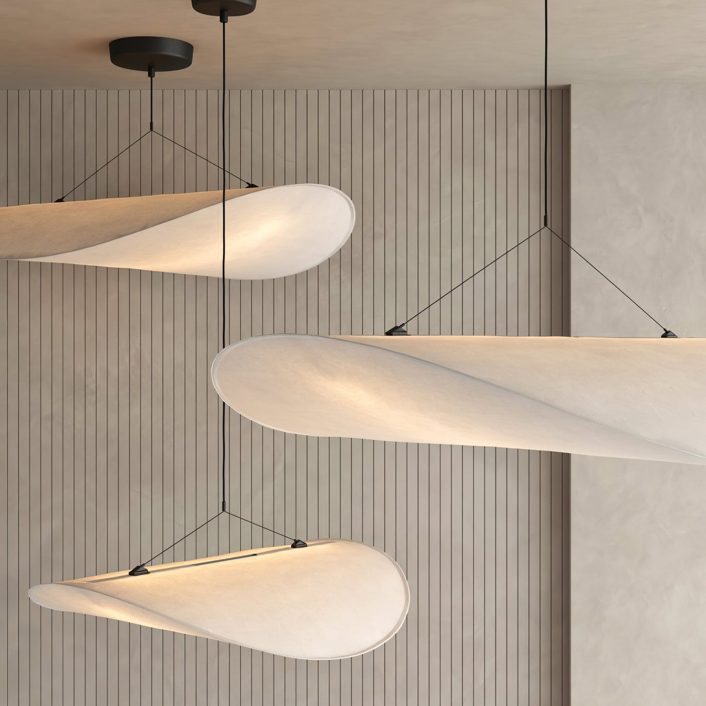 Nordic Silk Cloud Pendant Lamp | Dimmable, Adjustable Height & Ideal for Modern Indoor Decor | Wabi-sabi Style