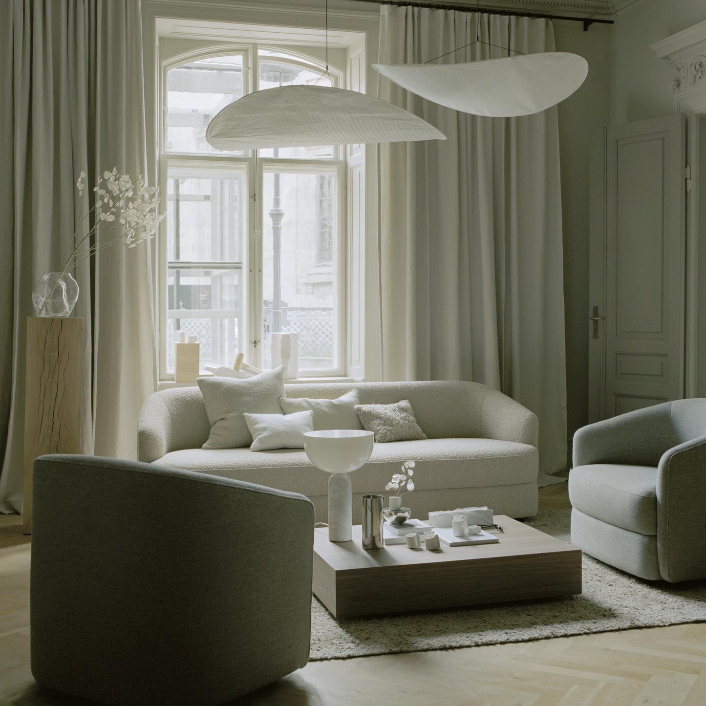 Nordic Silk Cloud Pendant Lamp | Dimmable, Adjustable Height & Ideal for Modern Indoor Decor | Wabi-sabi Style