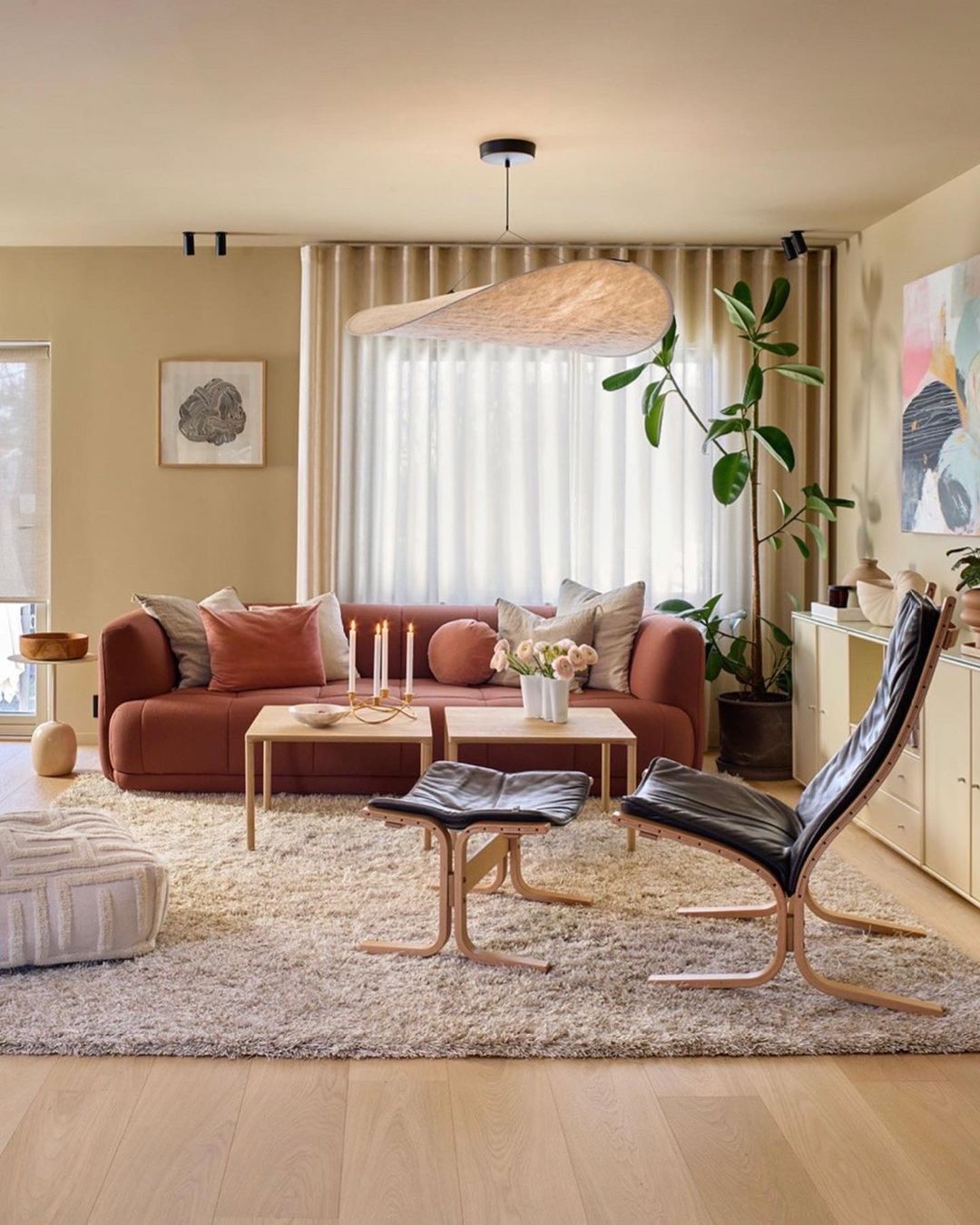 Nordic Silk Cloud Pendant Lamp | Dimmable, Adjustable Height & Ideal for Modern Indoor Decor | Wabi-sabi Style