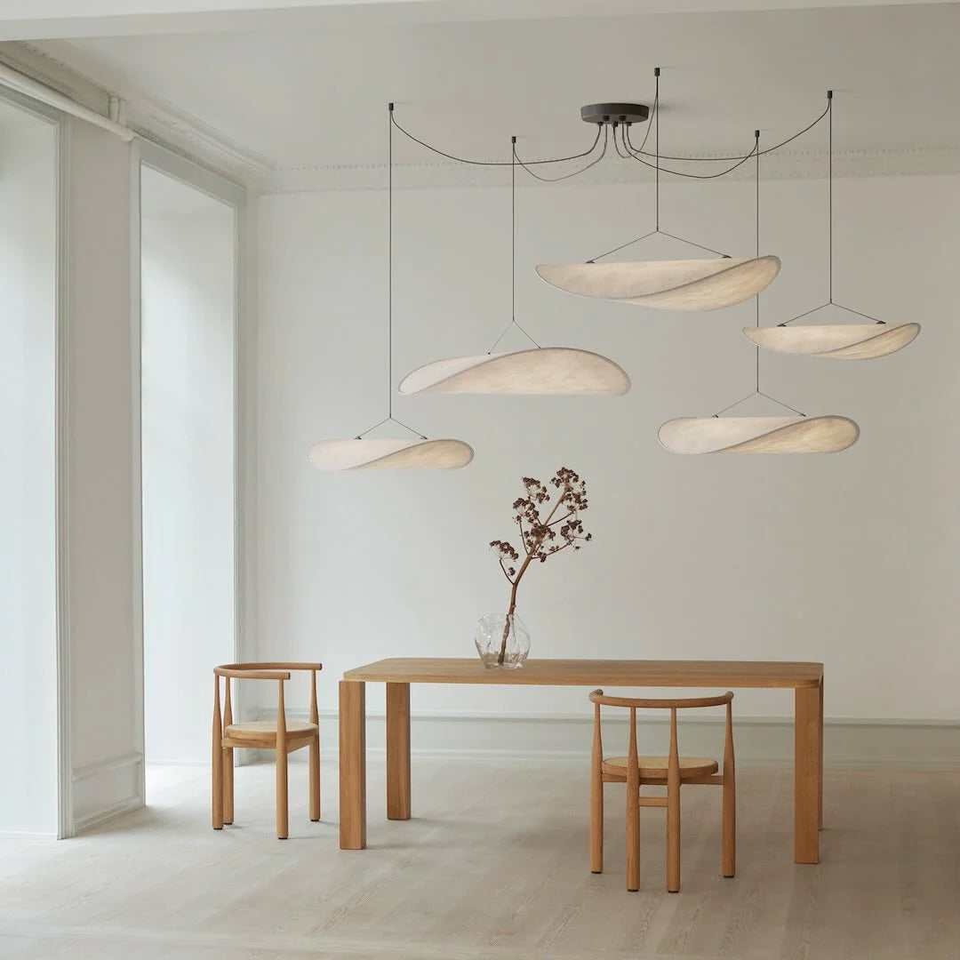 Nordic Silk Cloud Pendant Lamp | Dimmable, Adjustable Height & Ideal for Modern Indoor Decor | Wabi-sabi Style