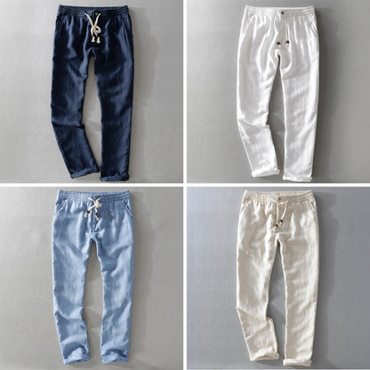 Linen Pants Clothes | Casual Lightweight Linen Pants for Women & Mens Linen Pants with Drawstring Closure