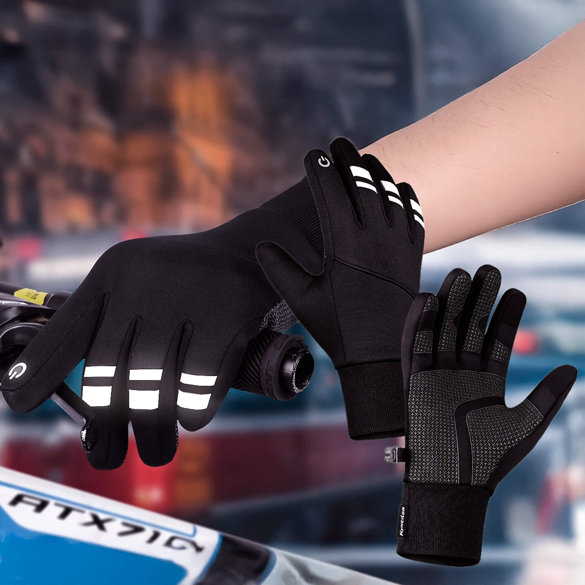 A Pairs Full Finger Arthritis Gloves, Copper Glove With Touch Screen Fingers Everyday Support Outdoor Cycling Gloves Waterproof Windproof Thermal Insulated M A Pairs Full Finger Arthritis Gloves, Copper Glove With Touch Screen Fingers Everyday Support Outdoor Cycling Gloves Waterproof Windproof Thermal Insulated M