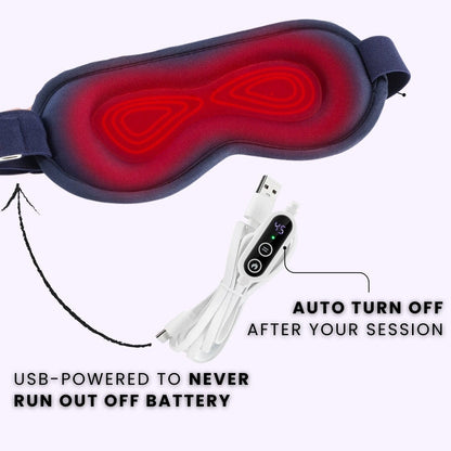 OptiSoothe™ Warm Eye Mask for Dry Eyes | USB Heated Dry Eyes Sleeping Mask