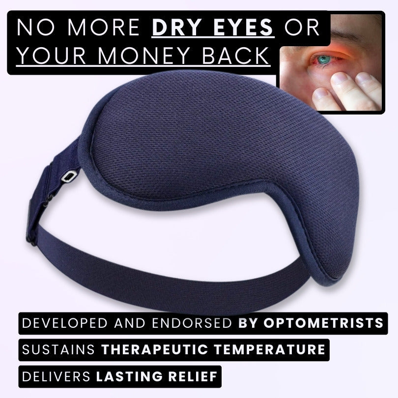 OptiSoothe™ Warm Eye Mask for Dry Eyes | USB Heated Dry Eyes Sleeping Mask