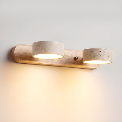 Travertine Duo Wall Light | Dimmable, Dual Light Setup & Ideal for Bedrooms and Living Areas