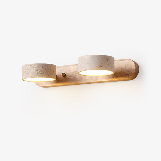 Travertine Duo Wall Light | Dimmable, Dual Light Setup & Ideal for Bedrooms and Living Areas