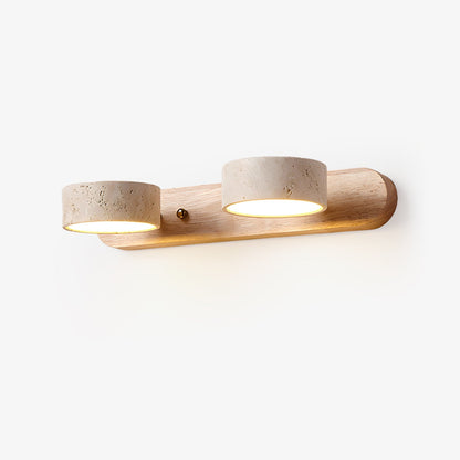 Travertine Duo Wall Light | Dimmable, Dual Light Setup & Ideal for Bedrooms and Living Areas