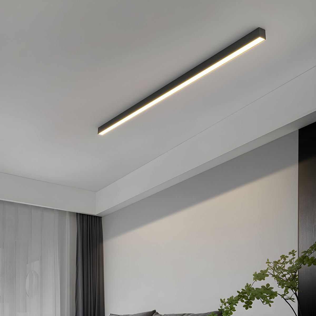 Ultra Slim Linear LED Ceiling Light Fixture for Modern Home Decor & Kitchen Lighting