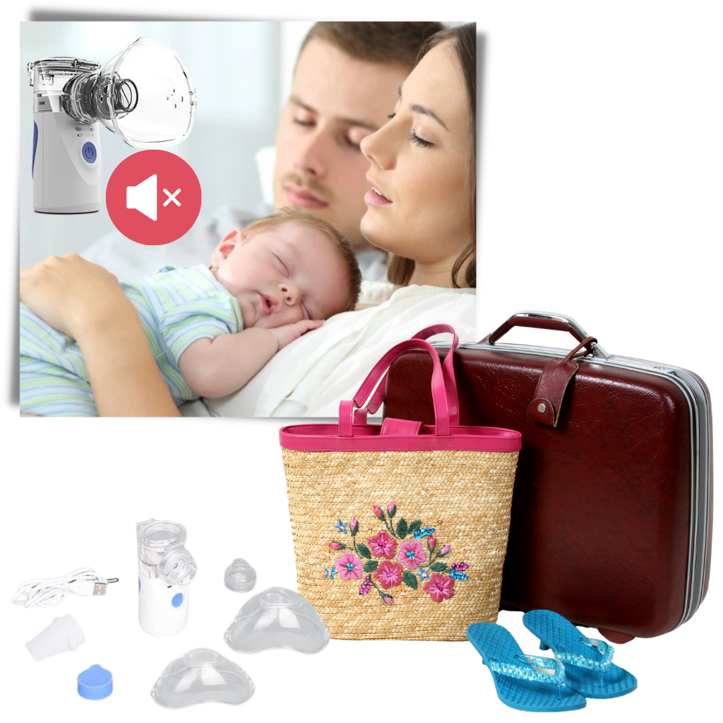 Ultrasonic Portable Nebuliser Machine| Lightweight, Dual Power Supply & Ideal for Children and Adults with Breathing Difficulties