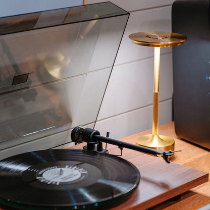 Cordless Metallic Table Lamp | Dimmable, Water-Resistant & Adjustable Light for Indoor and Outdoor Use