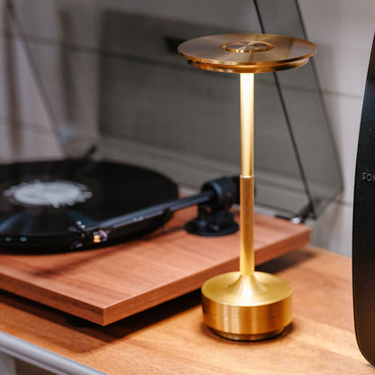 Cordless Metallic Table Lamp | Dimmable, Water-Resistant & Adjustable Light for Indoor and Outdoor Use