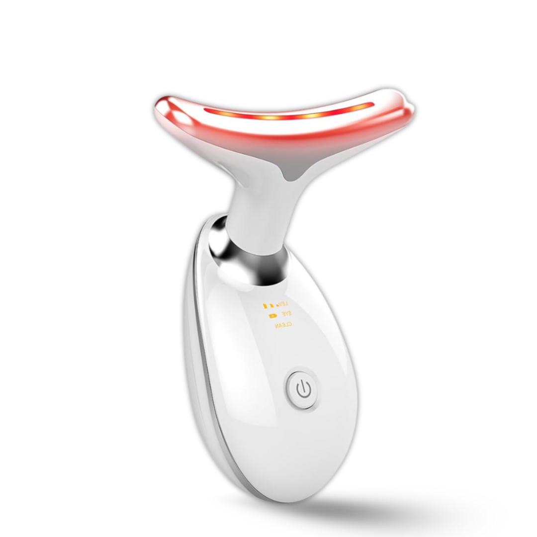 Infrared Red Light Therapy LED Light Skin & Neck Sculptor | 7-in-1 Anti-Aging Device with Microcurrent & Vibration for Home Skincare | red light therapy at home