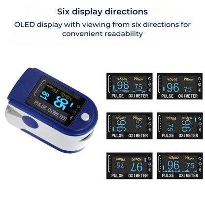 Fingertip Pulse Oximeter | Accurate SpO2 & Pulse Rate Monitoring with OLED Display for Home Health Tracking