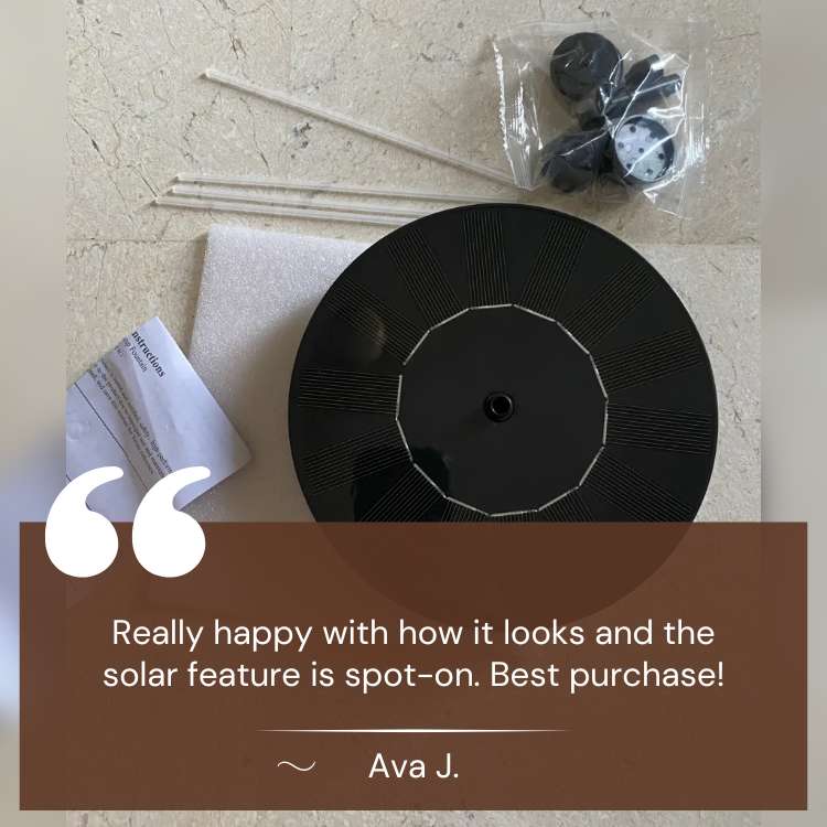 Solar-Powered Water Dancing Fountain with LED Lights for Garden, Patio & Outdoor Decor