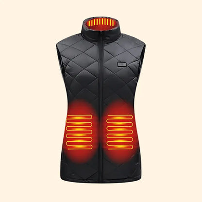 Women's Heated Gilet | 9 Heating Zones, Customisable Heat Settings & Lightweight Design for Cold Weather Activities