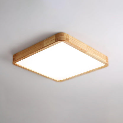 Wooden Geometric Ceiling Light | Dimmable LED, Adjustable Brightness & Modern Design for Indoor Spaces