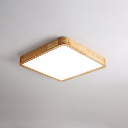 Wooden Geometric Ceiling Light | Dimmable LED, Adjustable Brightness & Modern Design for Indoor Spaces
