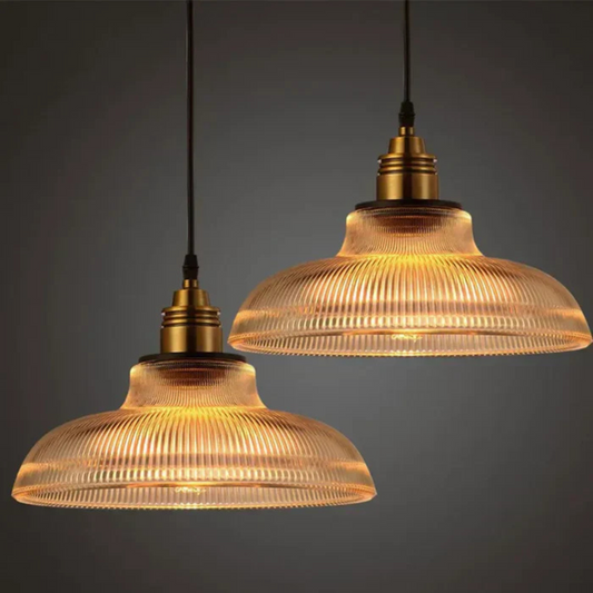 Glass Pendant Light | Adjustable Cable, Warm Light Effect & Ideal for Kitchen and Dining Spaces