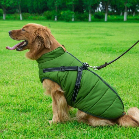 Waterproof Fleece Dog Coat for Cold Weather Protection, Adjustable Fit, Perfect for Small to Large Breeds