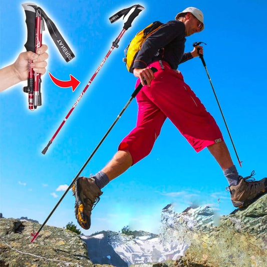 Adjustable Trekking Poles | Lightweight, Telescopic & Foldable for Hiking Adventures