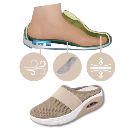 Orthopedic Slippers Shoes | Air-Cushion, Diabetic Orthopedic Support & Breathable Comfort Womens non slip clogs
