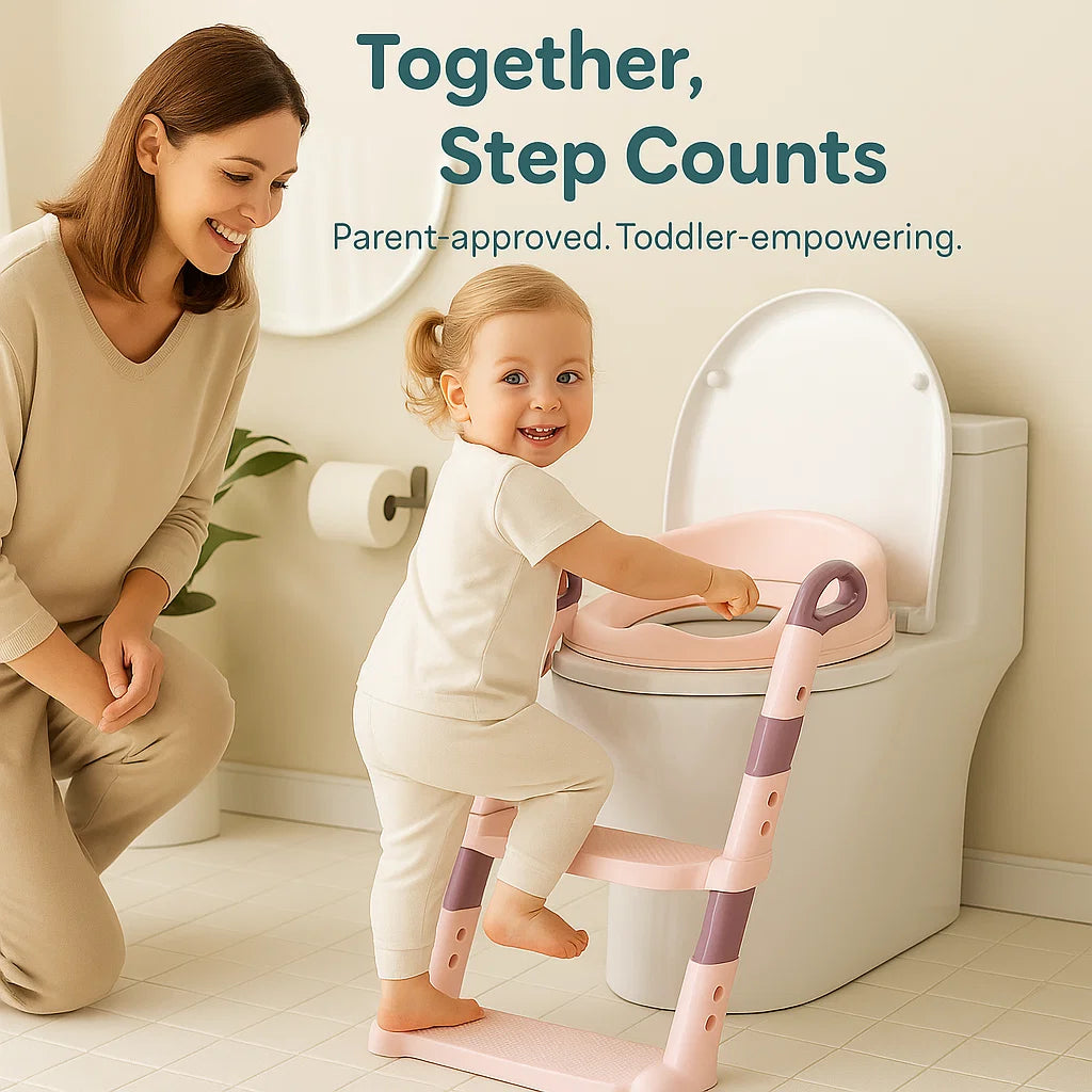 Step Throne Potty Trainer – Best Potty Training Seat for Little Ones | Adjustable Toilet Ladder Seat for Kids Learning
