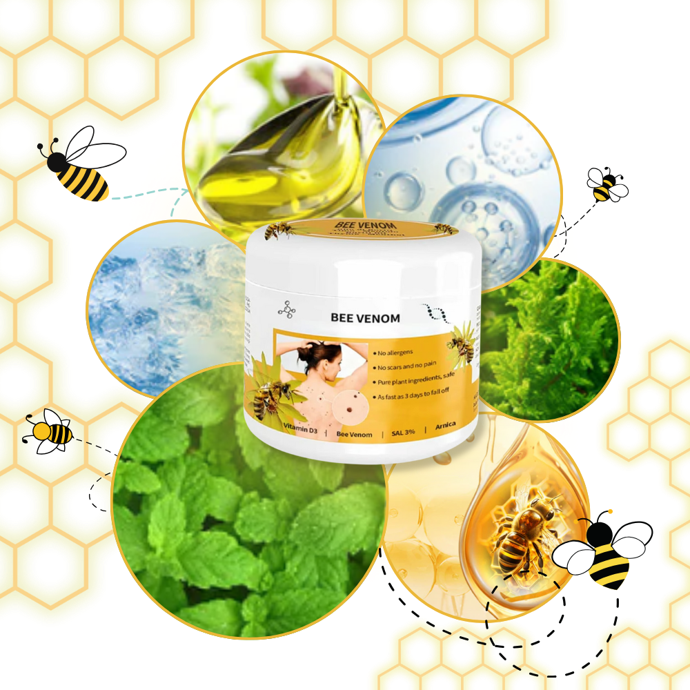 Bee Venom Cream for Skin Renewal – Lightweight Botanical Ointment to Remove Skin Tags & Soothe All Types Bee Poison Cream