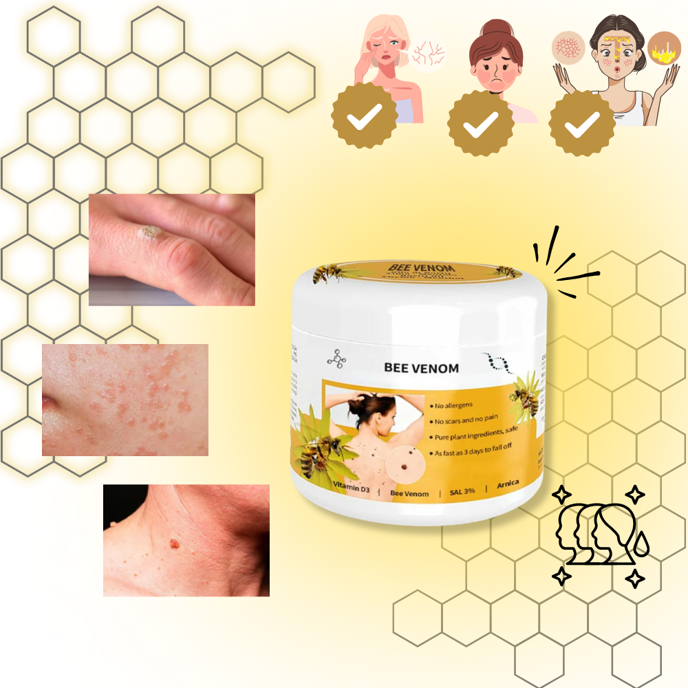 Bee Venom Cream for Skin Renewal – Lightweight Botanical Ointment to Remove Skin Tags & Soothe All Types Bee Poison Cream