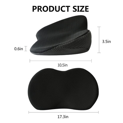 Car Seat Cushion for Short Drivers | 3.5-Inch Thick, Ergonomic Memory Foam for Comfort and Pain Relief
