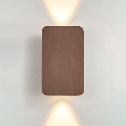 LED Wall Sconce Light Fixture - Nordic Minimalist Aluminum Rectangular 2-Light Panel for Modern Home Decor & Hallways