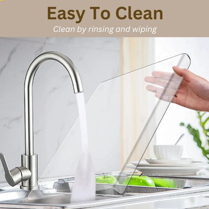 Clear Cutting Board with Counter Lip | Non-Slip, Food-Grade Acrylic for Stylish Meal Prep and Serving