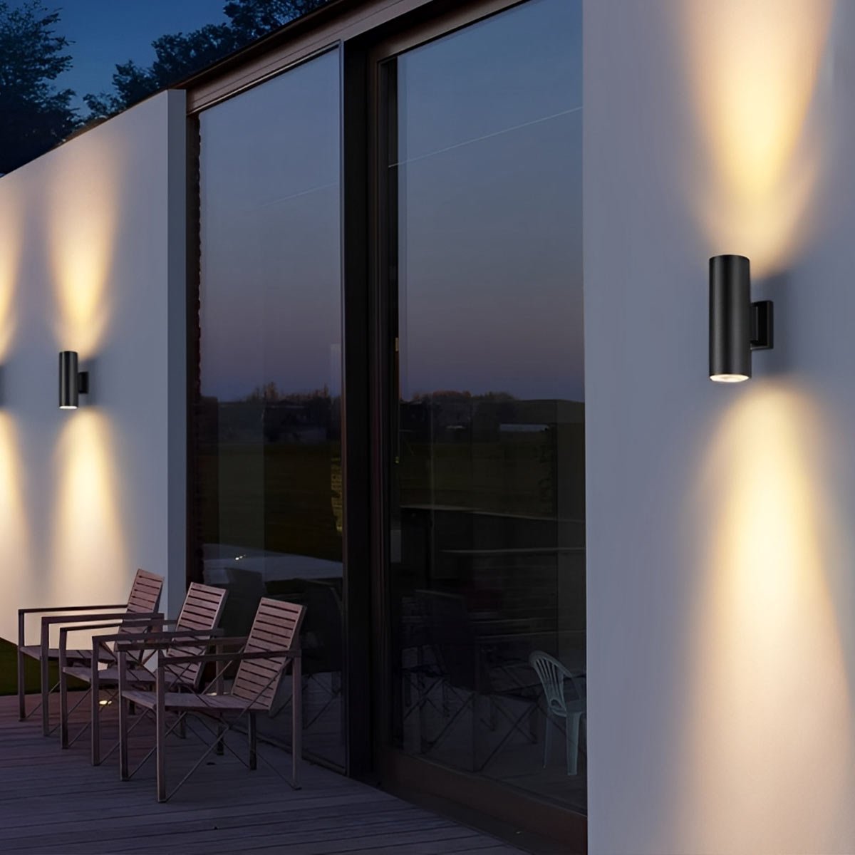 Cylinder Waterproof Outdoor Up and Down LED Wall Lights | Exterior lighting fixtures |  Modern Exterior Wall Sconce lights, IP65 Rated & Ideal for Porch, Patio, and Garden Use