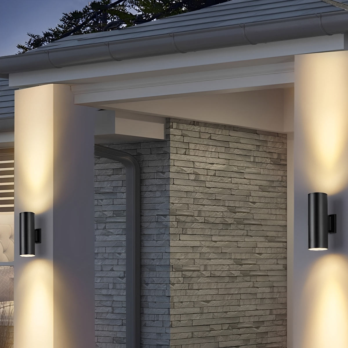 Cylinder Waterproof Outdoor Up and Down LED Wall Lights | Exterior lighting fixtures |  Modern Exterior Wall Sconce lights, IP65 Rated & Ideal for Porch, Patio, and Garden Use