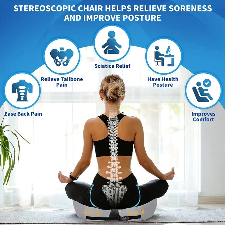 Adjustable Memory Foam Seat Cushion | Customizable Support for Pressure Relief & Comfort in Office, Car, or Home Use