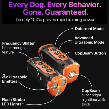 Ultrasonic Dog Training Device | Rechargeable, Compact & Effective for Behavior Correction at Home and Outdoors