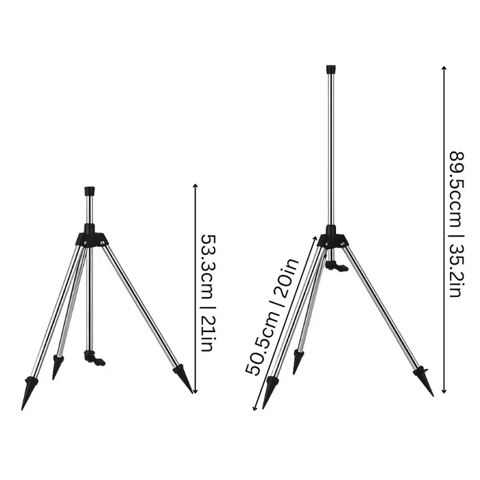 High Pressure Rotating Tripod Sprinkler | 360° Coverage, Adjustable Height & Ideal for Gardens and Lawns