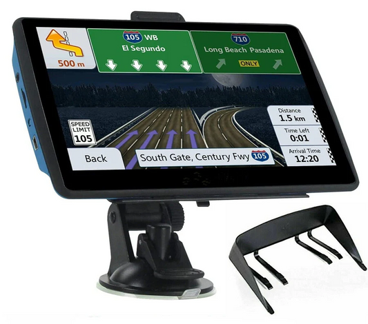 7 Inch GPS Navigation System | Real-Time Voice Guidance, Lifetime Map Updates & Compatible for Cars, Trucks, RVs