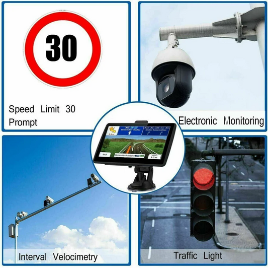 7 Inch GPS Navigation System | Real-Time Voice Guidance, Lifetime Map Updates & Compatible for Cars, Trucks, RVs