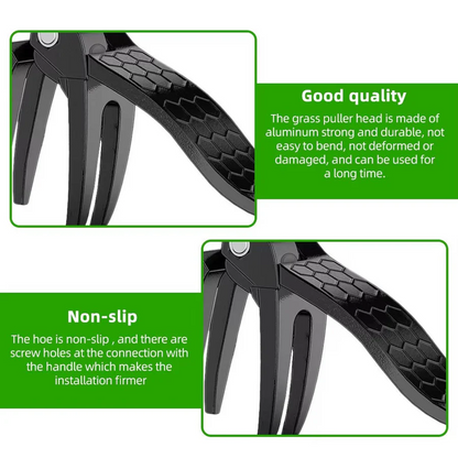 Stand Up Weed Puller Tool | Ergonomic Long Handle with 4 Claw Root Removal for Easy Gardening and Lawn Maintenance