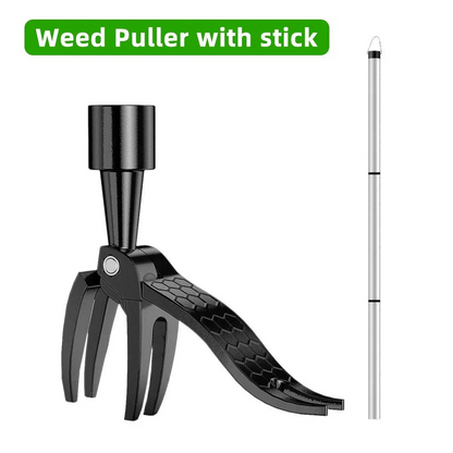 Stand Up Weed Puller Tool | Ergonomic Long Handle with 4 Claw Root Removal for Easy Gardening and Lawn Maintenance