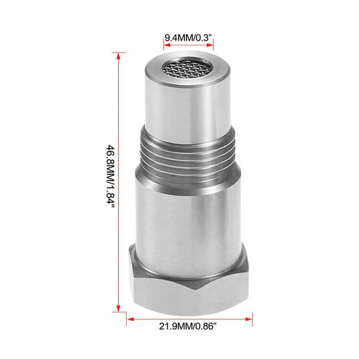 Car O2 Sensor Adapter | M18*1.5 Thread, Built-in Mini Catalytic Converter for Off-Road Use