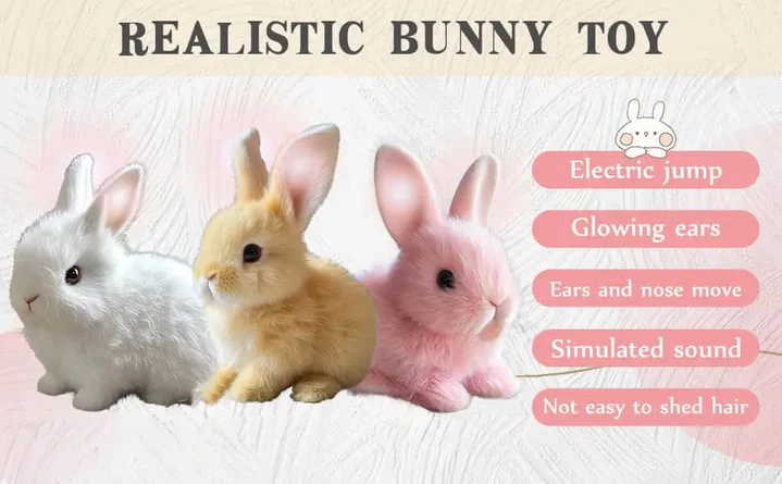 Soft Plush Bunny Toy | Lightweight, Non-Toxic & Ideal for Infants and Toddlers