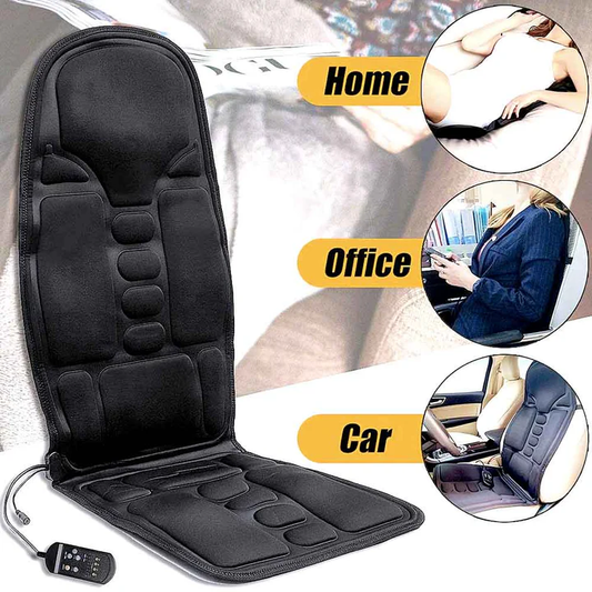 8-Mode Massage Chair Pad | Heated Back & Neck Cushion for Car and Home Use