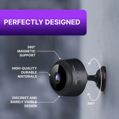 Mini Wireless Security Camera | HD 1080p, Night Vision & Motion Detection for Home and Office Surveillance