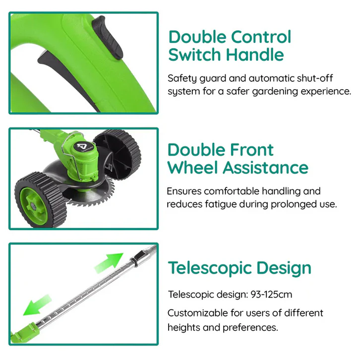 Cordless Electric Grass Trimmer | Lightweight, Rechargeable & Ideal for Lawn Maintenance and Edging