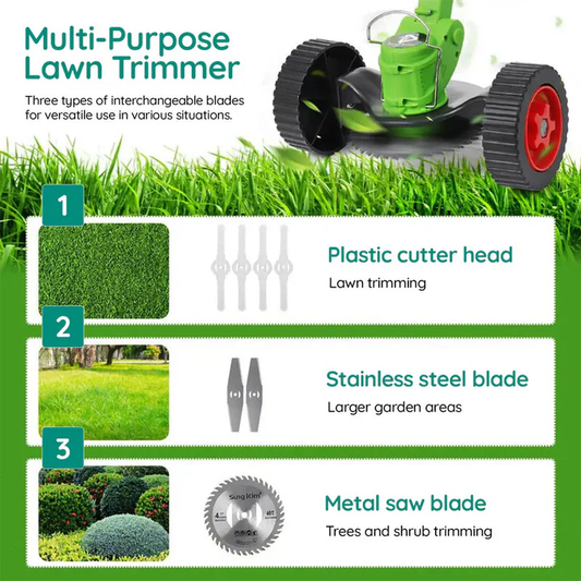 Cordless Electric Grass Trimmer | Lightweight, Rechargeable & Ideal for Lawn Maintenance and Edging