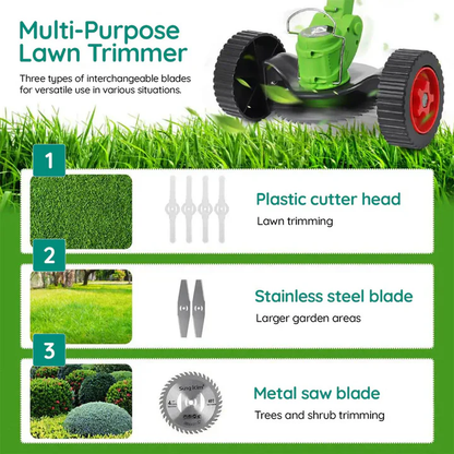 Cordless Electric Grass Trimmer | Lightweight, Rechargeable & Ideal for Lawn Maintenance and Edging