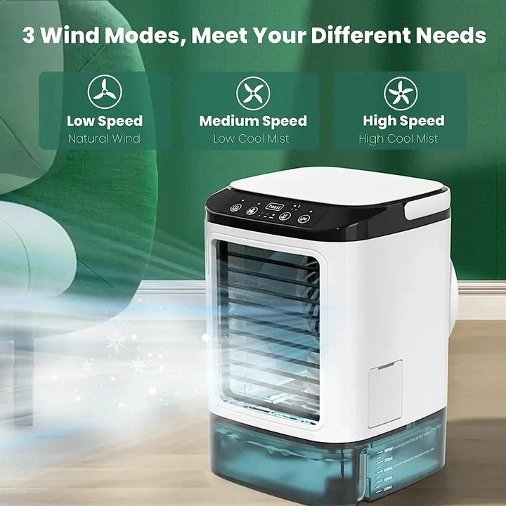 Speed Portable Air Conditioner | Ultrasonic Cooling Technology for Small Rooms & Personal Spaces