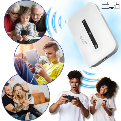 Portable 4G LTE Wi-Fi Hotspot | Connects Up to 10 Devices, Rechargeable Battery & Ideal for Travel and Remote Work